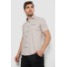 Сорочка чоловіча з принтом, колір бежевий, 214R7332 XL, 50, XL
