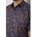 Сорочка чоловіча з принтом, колір темно-синій, 214R7331 XL, 50, XL