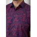 Сорочка чоловіча з принтом, колір синій, 214R7331 XL, 50, XL