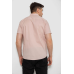 Сорочка чоловіча однотонна, колір пудровий, 214R7327-2 5XL, 58, 5XL