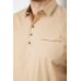 Сорочка чоловіча, колір бежевий, 214R7326-1 5XL, 58, 5XL
