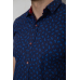 Сорочка чоловіча з принтом, колір синій, 214R7306 6XL, 60, 6XL