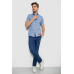 Сорочка чоловіча з принтом, колір блакитний, 214R7306 XXXL, 54, XXXL