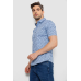 Сорочка чоловіча з принтом, колір блакитний, 214R7306 XXXL, 54, XXXL