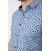 Сорочка чоловіча з принтом, колір блакитний, 214R7306 XXXL, 54, XXXL