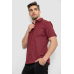 Сорочка чоловіча з принтом, колір бордовий, 214R7306 XXXL, 54, XXXL