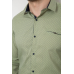 Сорочка чоловіча з принтом, колір оливковий, 214R7173 XL, 50, XL
