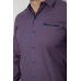 Сорочка чоловіча з принтом, колір сливовий, 214R7168 5XL, 58, 5XL