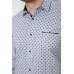 Сорочка чоловіча з принтом, колір білий, 214R7166 5XL, 58, 5XL