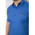 Сорочка чоловіча з принтом, колір електрик, 214R7143 XXL, 52, XXL