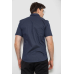 Сорочка чоловіча з принтом, колір темно-синій, 214R7128 XL, 50, XL