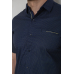 Сорочка чоловіча з принтом, колір темно-синій, 214R7128 XL, 50, XL