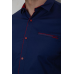 Сорочка чоловіча однотонна, колір синій, 214R7119 5XL, 58, 5XL