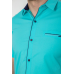 Сорочка чоловіча однотонна, колір бірюзовий, 214R7119 5XL, 58, 5XL