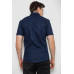 Сорочка чоловіча однотонна, колір темно-синій, 214R7118 XXL, 52, XXL