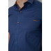 Сорочка чоловіча однотонна, колір синьо-бежевий, 214R7118 5XL, 58, 5XL
