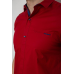 Сорочка чоловіча однотонна, колір бордовий, 214R7118 XXL, 52, XXL