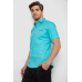 Сорочка чоловіча однотонна, колір бірюзовий, 214R7118 5XL, 58, 5XL