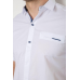 Сорочка чоловіча однотонна, колір білий, 214R7118 5XL, 58, 5XL