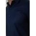 Сорочка чоловіча однотонна, колір темно-синій, 214R7117 5XL, 58, 5XL