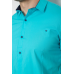 Сорочка чоловіча однотонна, колір бірюзовий, 214R7117 5XL, 58, 5XL