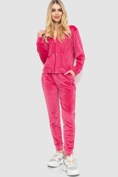 Спорт костюм жіночий велюровий, колір рожевий, 244R20304 XL-XXL