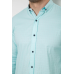 Сорочка чоловіча однотонна, колір блакитний, 214R7076 XXL, 52, XXL