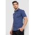 Сорочка чоловіча з принтом, колір джинс, 214R7018 XXL, 52, XXL