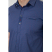 Сорочка чоловіча з принтом, колір джинс, 214R7018 XXL, 52, XXL
