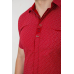 Сорочка чоловіча з принтом, колір бордовий, 214R7018 XXL, 52, XXL
