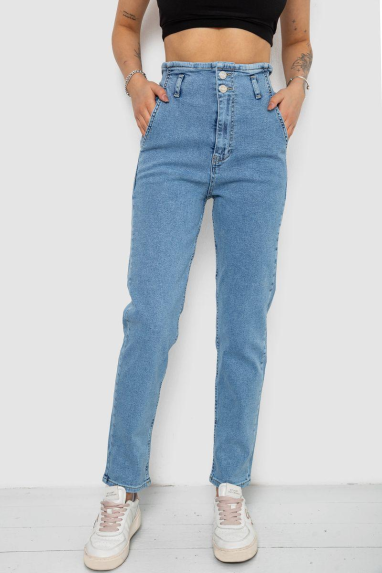 Джинси жіночі Mom-fit, колір блакитний, 244R1640S20 38, 38, 38