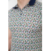 Поло чоловіче з принтом, колір молочно-зелений, 214R7003 XL, 50, XL