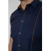 Сорочка чоловіча однотонна, колір темно-синій, 214R7003-5 XL, 50, XL