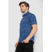 Сорочка чоловіча з принтом, колір джинс, 214R6917-91 6XL, 60, 6XL