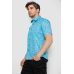 Сорочка чоловіча з принтом, колір блакитний, 214R6917-91 5XL, 58, 5XL