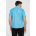 Сорочка чоловіча з принтом, колір блакитний, 214R6917-91 5XL, 58, 5XL
