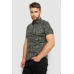Сорочка чоловіча з принтом, колір хакі, 214R6917-9 XXL, 52, XXL