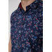 Сорочка чоловіча з принтом, колір темно-синій, 214R6917-9 XL