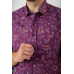 Сорочка чоловіча з принтом, колір сливовий, 214R6917-9 XXXL, 54, XXXL