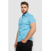 Сорочка чоловіча з принтом, колір блакитний, 214R6917-9 XXXL, 54, XXXL
