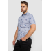Сорочка чоловіча з принтом, колір синій, 214R6917-88 7XL, 62, 7XL