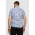 Сорочка чоловіча з принтом, колір синій, 214R6917-88 XL, 50, XL