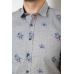 Сорочка чоловіча з принтом, колір сірий, 214R6917-88 6XL, 60, 6XL