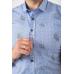 Сорочка чоловіча з принтом, колір блакитний, 214R6917-88 6XL, 60, 6XL