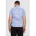 Сорочка чоловіча з принтом, колір блакитний, 214R6917-88 XXXL, 54, XXXL