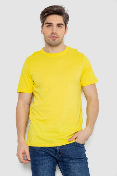 Футболка чоловіча базова білизняна, колір жовтий, 244R121 XXL, 52, XXL