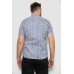 Сорочка чоловіча з принтом, колір синій, 214R6917-8 XL, XL, XL