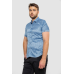 Сорочка чоловіча з принтом, колір блакитний, 214R6917-5 XXL, 52, XXL