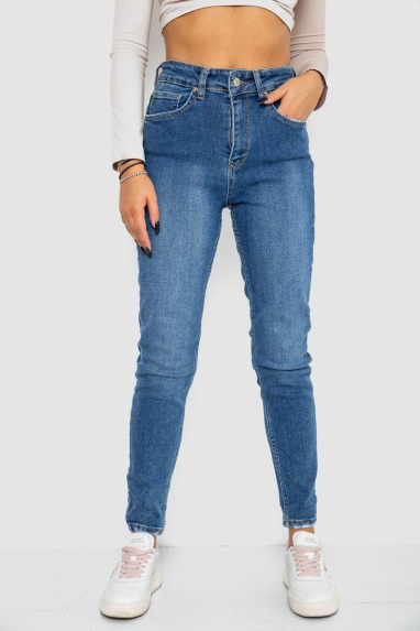 Джинси жіночі Mom-fit стрейч, колір синій, 244R1162 27