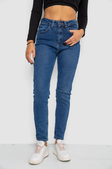 Джинси жіночі Mom-fit стрейч, колір синій, 244R1152 26, 26“